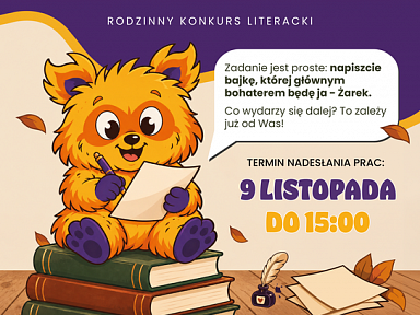 Żarek zaprasza do literackiej przygody. Rodzinny konkurs w ramach drugiej edycji „Jeziora Literatury”!